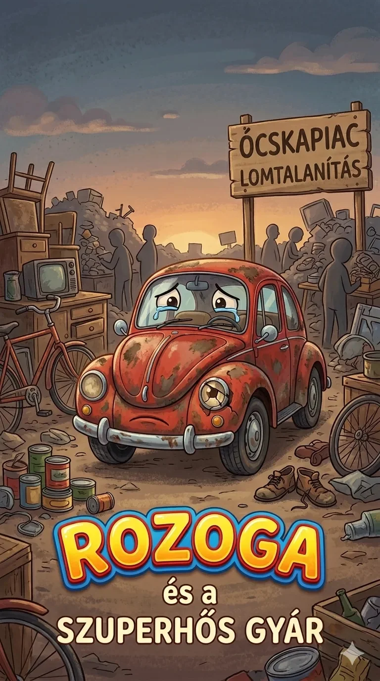 tanulságos esti mese gyerekeknek – rozsdás kisautó szomorúan az ócskapiacon