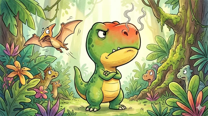 dinoszauruszos mese gyerekeknek – Dino Dani duzzog az őserdőben