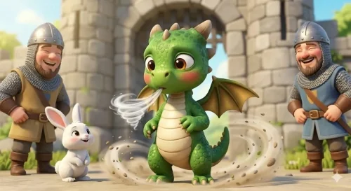 Szikra Sárkány és a tüsszentő várkapu – vicces sárkányos mese 3-6 éveseknek