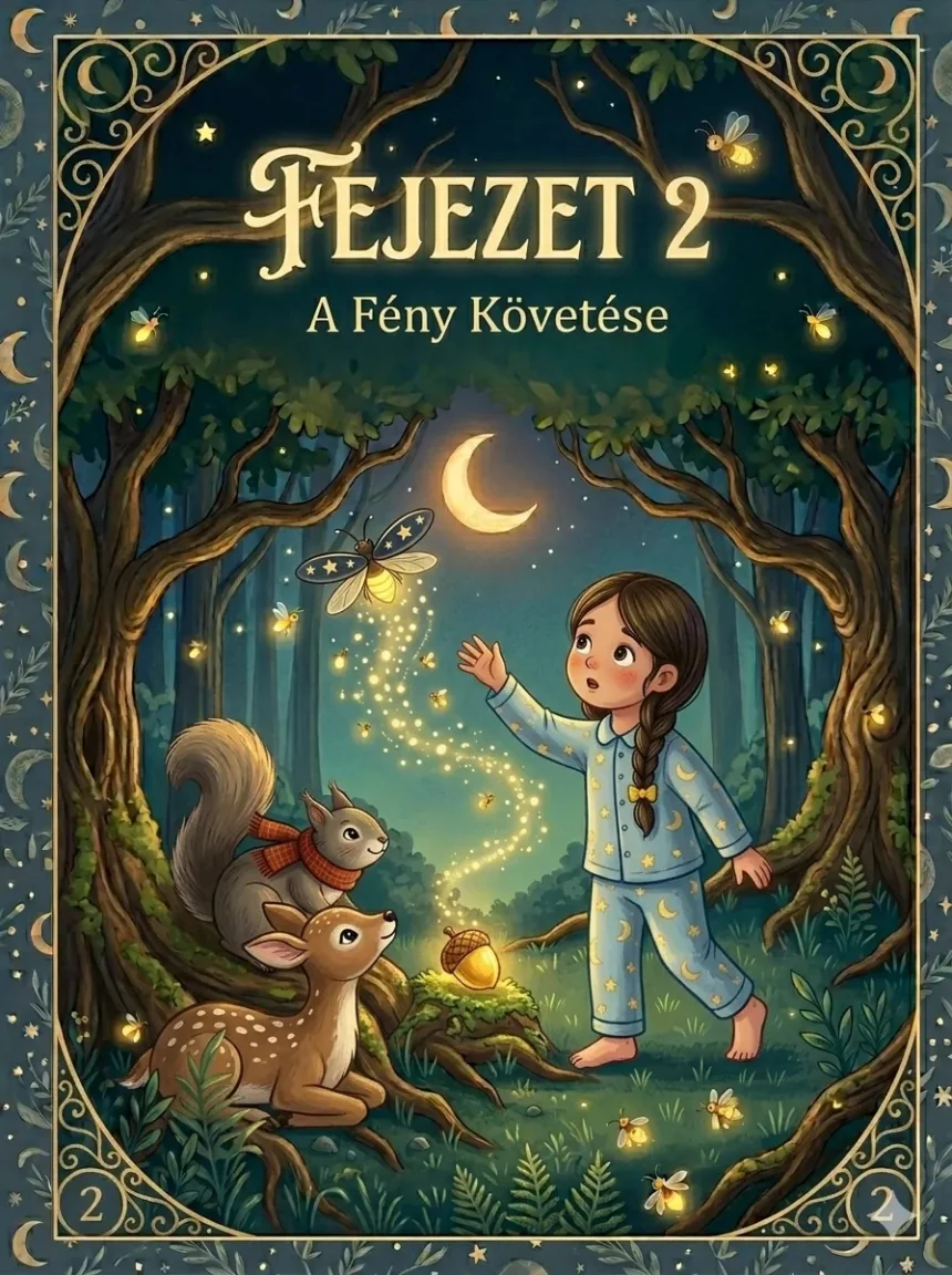 esti mese gyerekeknek – Luca kislány követi a szentjánosbogarat az éjjeli erdőbe