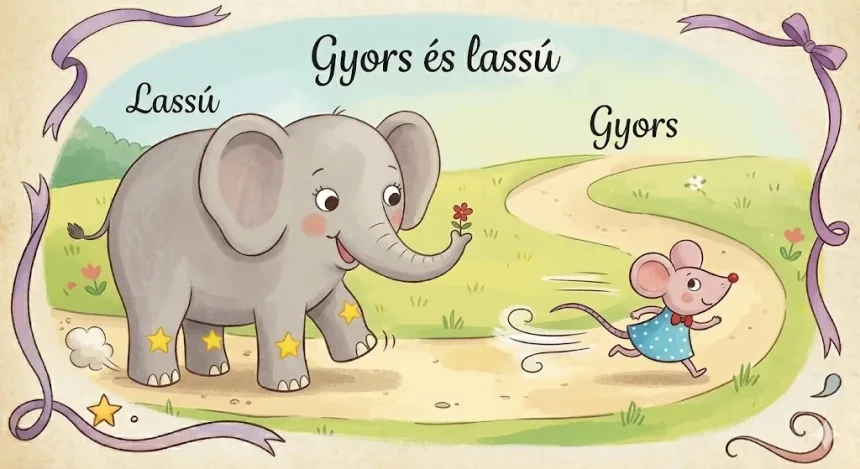 fejlesztő mese 2 éveseknek – gyors Mici szalad, lassú Elemér bandukol a kanyargós ösvényen