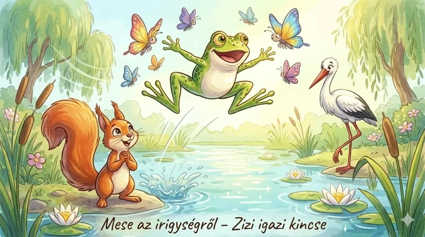 mese az irigységről gyerekeknek – Zizi béka boldogan ugrik egyet