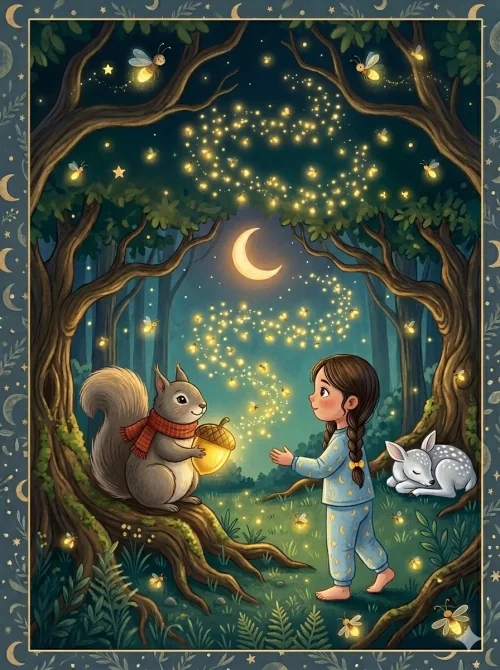 Éjjeli fények az erdő mélyén – varázslatos esti mese gyerekeknek