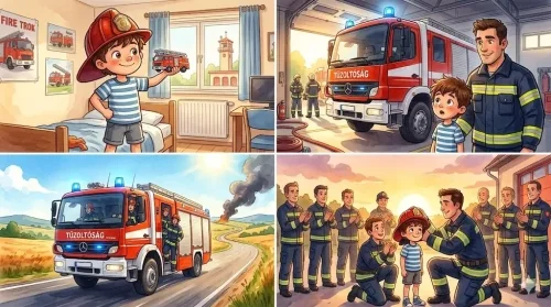 Hős Huba és a lángoló erdő – tűzoltós mese kisfiúknak
