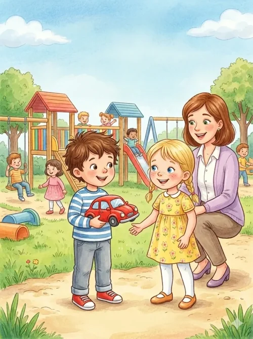 Mese a megosztásról óvodásoknak – Peti és a piros kisautó