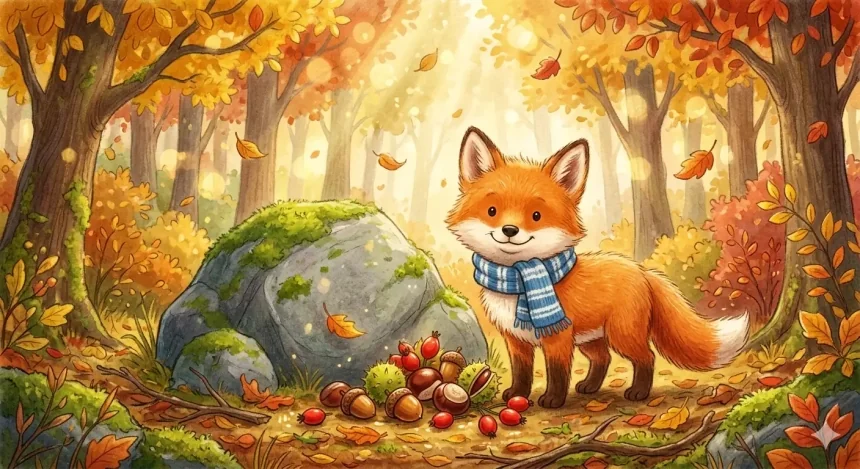 kis róka mese gyerekeknek, rövid állatos mese, tanulságos mese óvodásoknak, erdei állatok mese, megosztás mese gyerekeknek, rövid mese 3-7 éveseknek, esti mese kisgyerekeknek, rövid tanulságos mese, mese az osztozásról, állatos esti mese