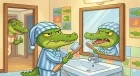 Krokodil Karcsi és a félős fogmosás – vicces állatos mese gyerekeknek
