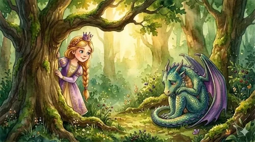 Liliom hercegnő és a félénk sárkány – hercegnős mese gyerekeknek