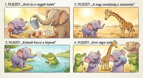 Ormi, a kis elefánt aki nem ivott vizet – tanulságos mese gyerekeknek
