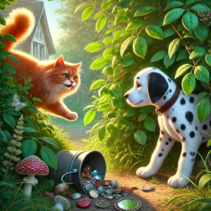 dalmata kölyök, kutyás mese, kert, gyerekeknek, állatos történet, kaland, barátság, tanulságos mese2