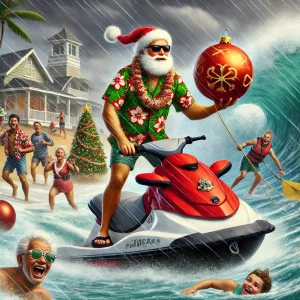 Mikulás, Hawaii karácsony, trópusi karácsony, karácsonyi történet, vidám mese3
