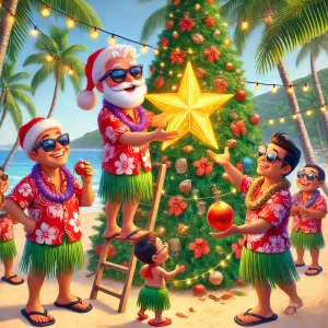 Mikulás, Hawaii karácsony, trópusi karácsony, karácsonyi történet, vidám mese4
